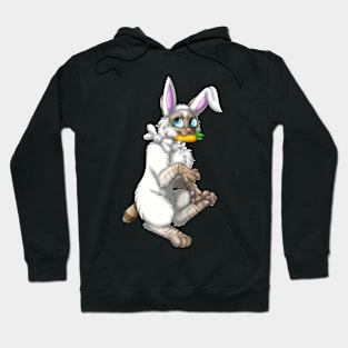 Bobtail BunnyCat: Cinnamon Lynx Point (White) Hoodie